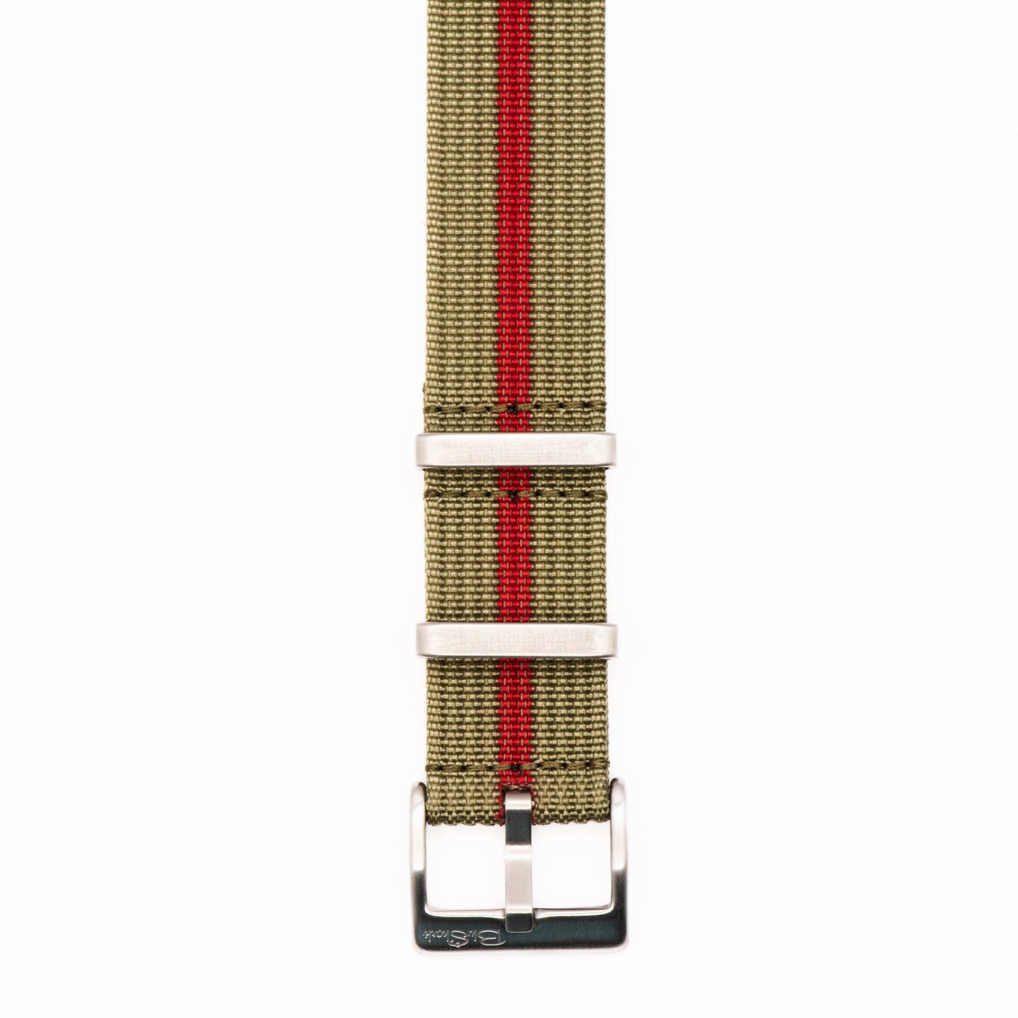 Ribbed Single-Pass - Olive & Red