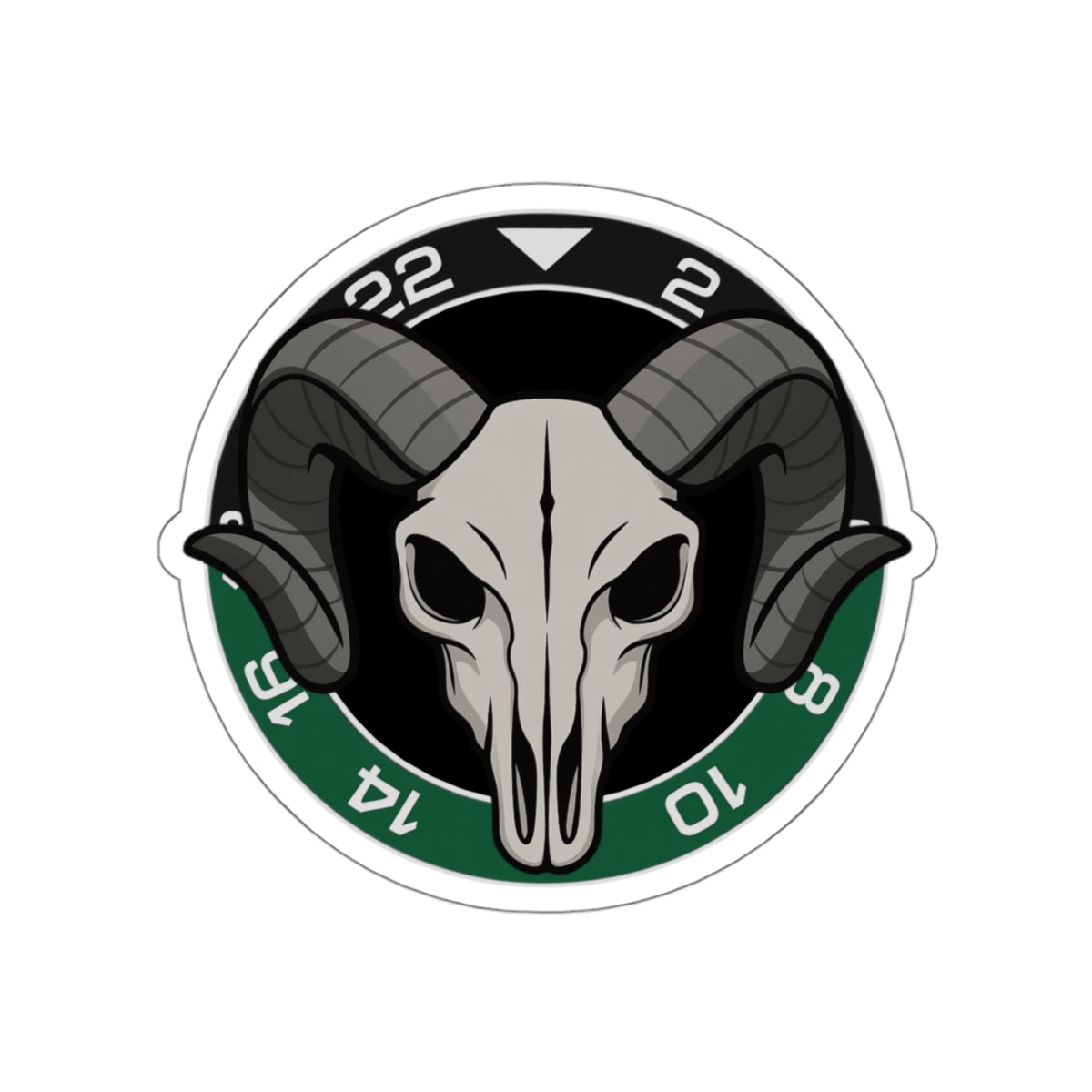 AWC Rams Head Die-Cut Sticker