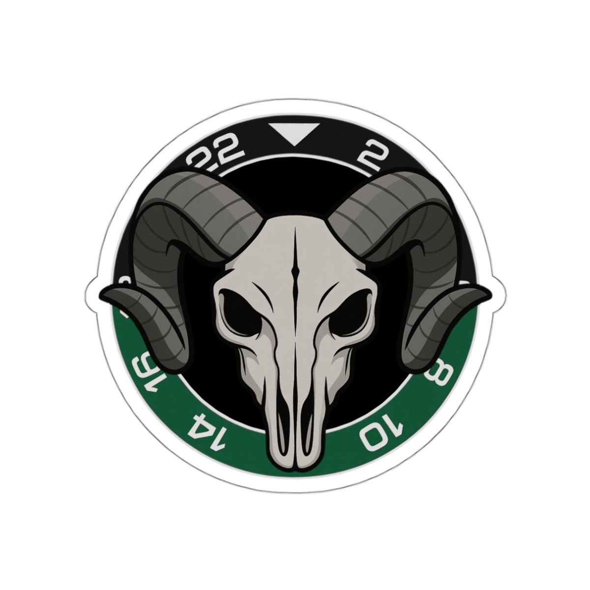 AWC Rams Head Die-Cut Sticker