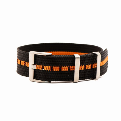 Ribbed Single-Pass - Black & Orange