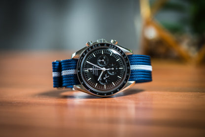 Ribbed Single-Pass - Blue & White