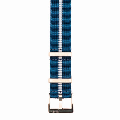 Ribbed Single-Pass - Blue & White