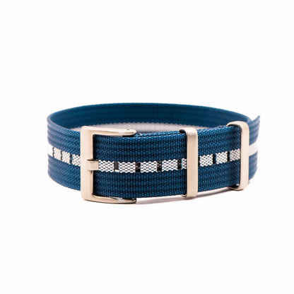 Ribbed Single-Pass - Blue & White
